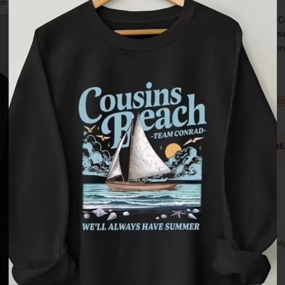 size XXL, summer I turned pretty sweatshirt, Conrad cousin beach 🏝️, new condit